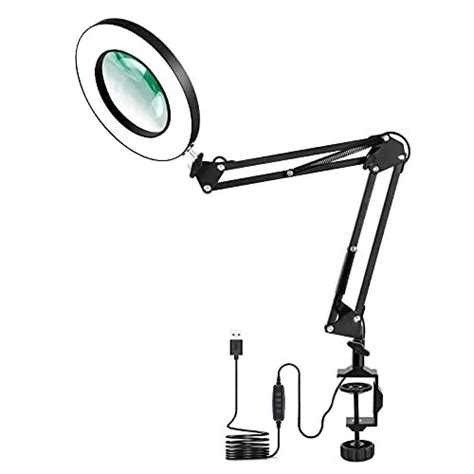 LAMPE LOUPE À LED avec pince lampes de loupe éclairées 3 couleurs à 5