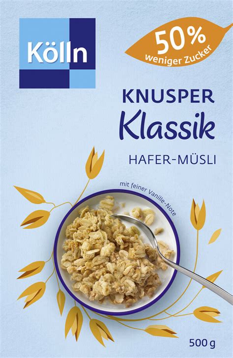 K Lln Knusper Klassik Hafer M Sli Weniger Zucker G Von Edeka