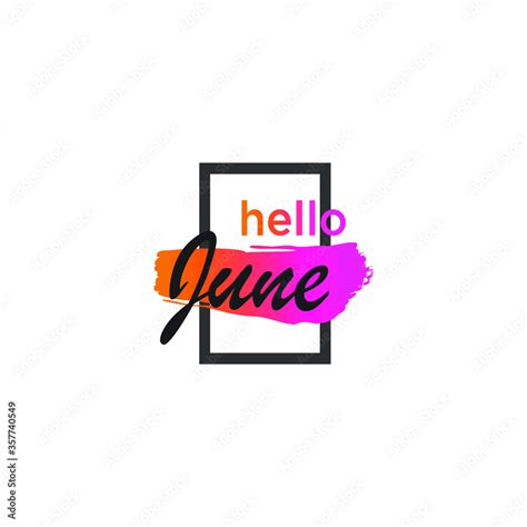 logo hello june vector icon templet Stock Vector | Adobe Stock