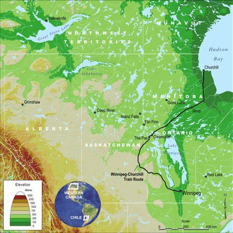 Map of central Canada, showing locations mentioned in the text ...