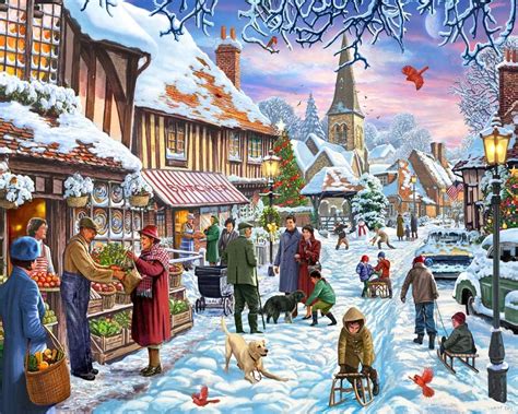 Vermont Christmas Company Winter Stroll Jigsaw Puzzle Piece