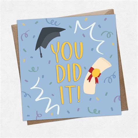 You Did It Graduation Greeting Card Etsy