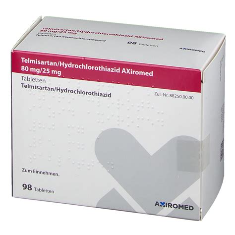 Telmisartan Hydrochlorthiazid Axiromed Mg Mg St Mit Dem E