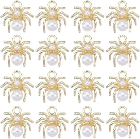 Amazon Sunnyclue Box Pcs Spider Charms Holloween Spider Charm