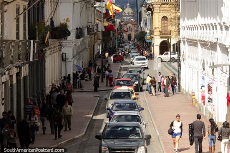 View Down The Street In Cuenca Great View With San Blas Church In The