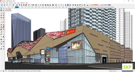 Sketchup Commercial Complex D Model Cgtrader