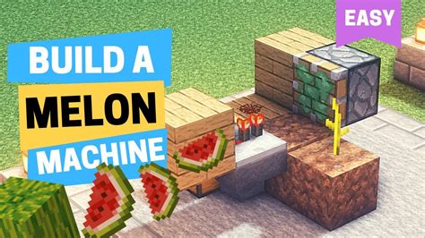 How To Build A Minecraft Melon Farm Youtube