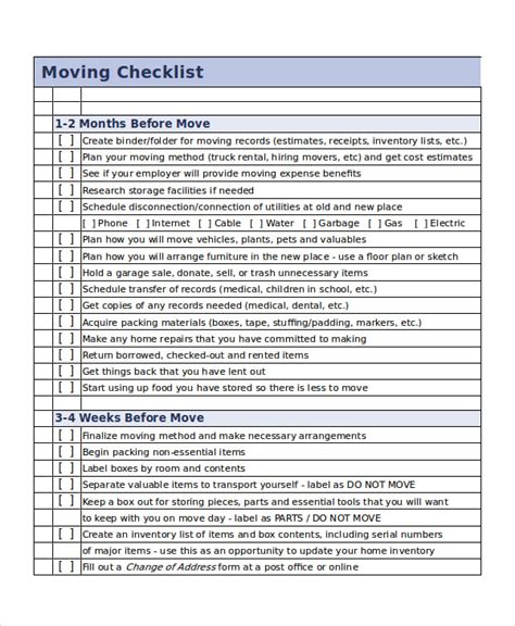 Checklist Template 28 Free Word Excel Pdf Document Downloads