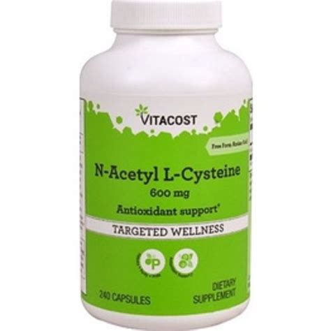 Vitacost NAC 600 mg N Acetyl L Cysteine 120 240 Capsules เสรม