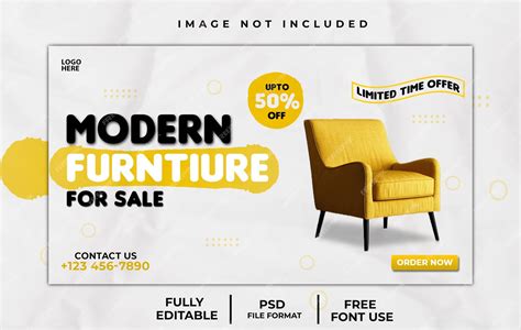 Premium Psd Luxury Furniture Web Banner Template