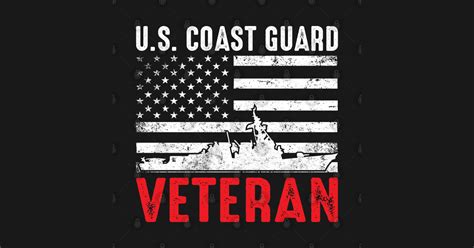 US Coast Guard Veteran American Flag USCG Gift Us Coast Guard Veteran