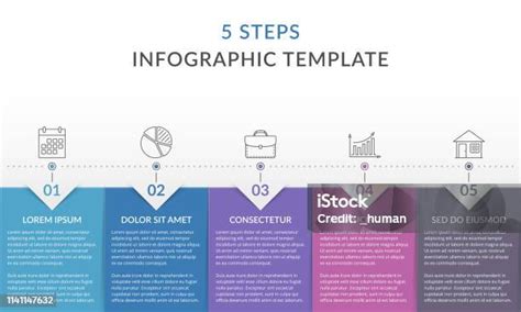 5 단계의 인포 그래픽 템플릿 5에 대한 스톡 벡터 아트 및 기타 이미지 5 층계 다이어그램 Istock