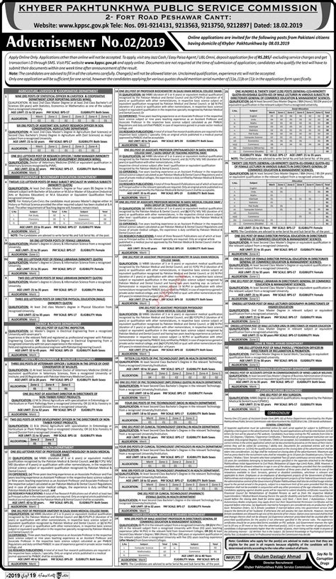 Khyber Pakhtunkhwa Public Service Commission Kppsc Jobs Job