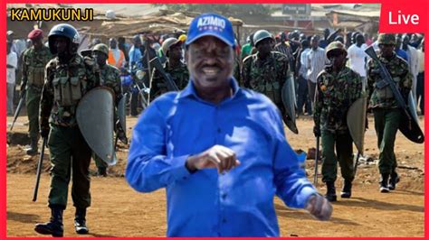 Live TIGHT SECURITY IN KAMUKUNJI A HEAD OF RAILA RALLY TODAY