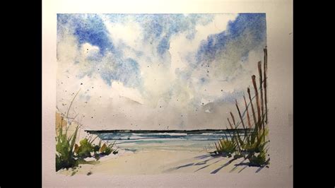 Painting A Beach Ocean Scene In Watercolor With Chris Petri Youtube