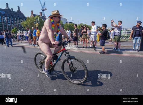 London UK 10 June 2023 CONTENT NUDITY Hundreds Of Naked Cyclists