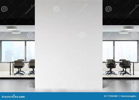 Mock Up Wall Near Conference Room Stock Illustration Illustration Of