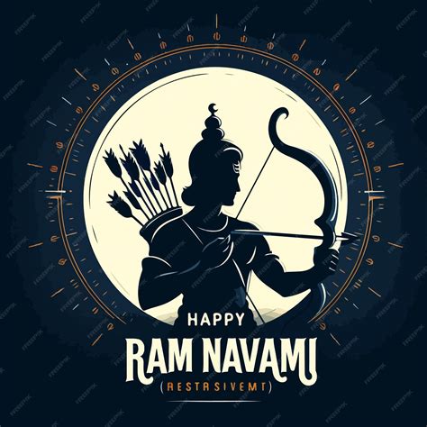 Premium Vector Lord Shri Ram Navami Festival Wishes Background Hindu God Rama