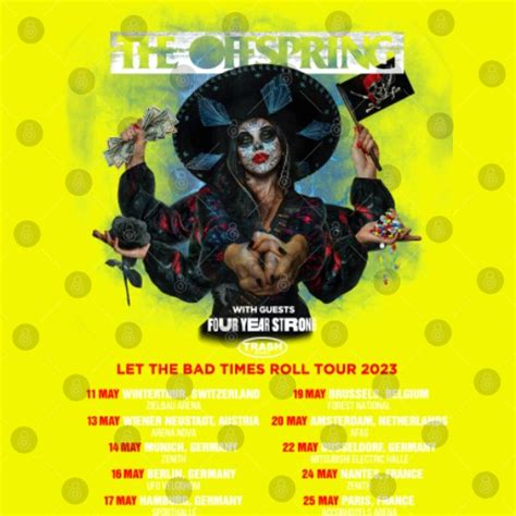 The Offspring Tour 2023 Poster Set, Let The Bad Times Roll Europe Tour ...