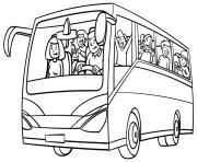 Coloriage Bus Scolaire Jaune Jecolorie