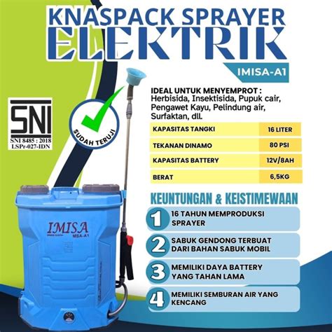 Jual Sprayer Elektrik 16 Liter SEMPROTAN HAMA SPRAYER DISINFEKTAN HAMA