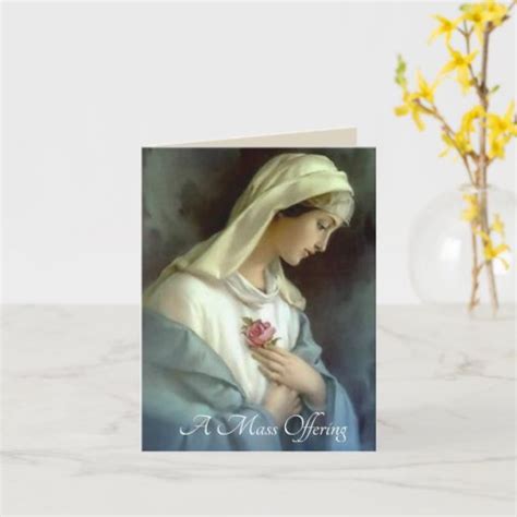 Traditional Catholic Sympathy Mass Offering Cross Card Zazzle