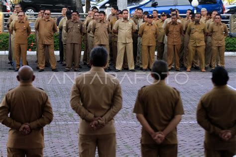 APEL GABUNGAN ASN AKHIR TAHUN 2018 ANTARA Foto