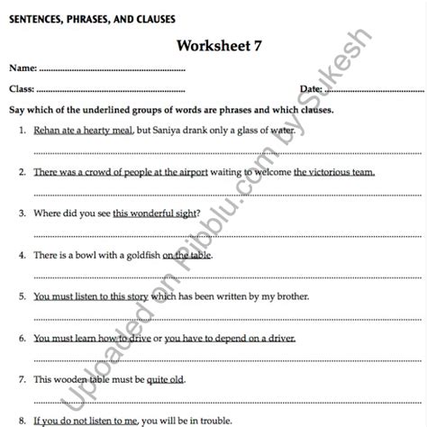 Cbse Class 5 English Grammar Worksheets