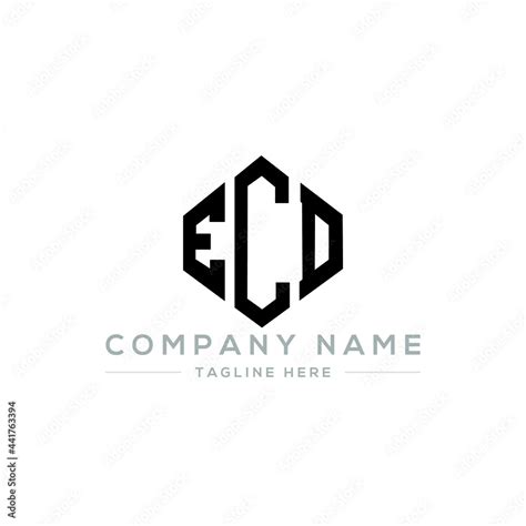 ECD letter logo design with polygon shape. ECD polygon logo monogram ...