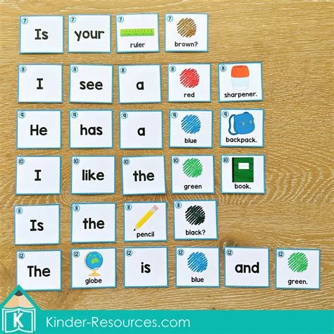 Sentence Scramble With Cut And Paste Worksheets School Colors