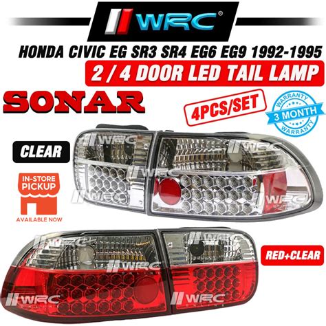 Sonar Honda Civic EG SR3 SR4 EG6 EG9 1992 1995 2 4 Door Led Tail