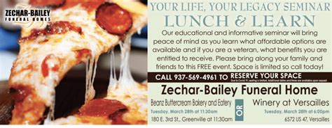 Zechar Bailey Funeral Home To Hold Pre Planning Seminar My County Link