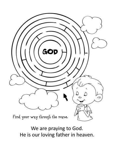 Our Father Prayer Page Coloring Pages