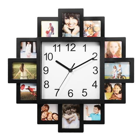 iMounTEK Photo Frame Clock Picture Collage 12-Picture Display Wall ...