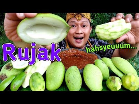 Bikin Ngiler MUKBANG RUJAK BUAH MANGGA MUDA Kedondong RUJAK