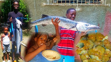 Biggest Barracuda Catch Clean N Cook Spearfishing In Jamaica YouTube