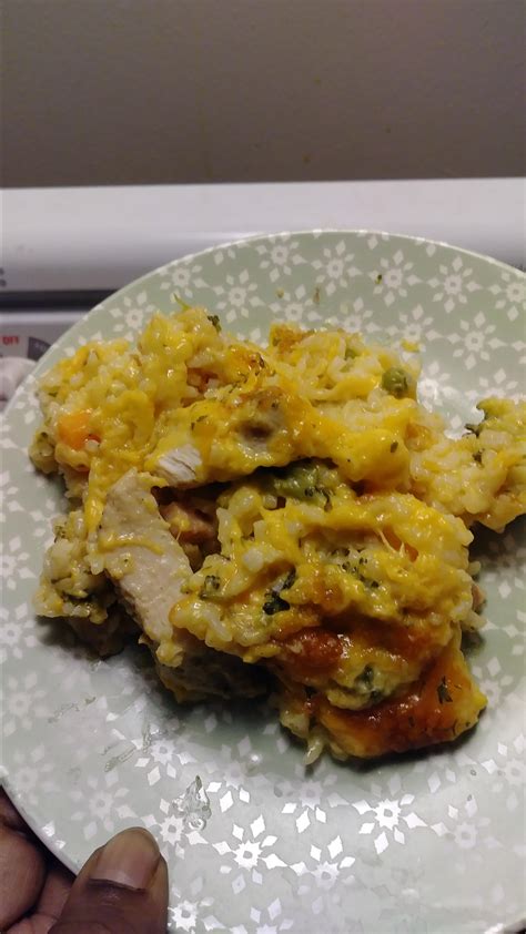 Campbells Cheesy Chicken And Rice Casserole Recipe Allrecipes