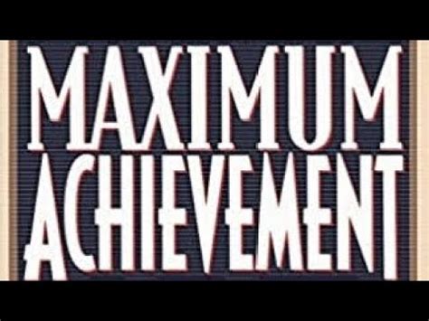 Brief Book Summary Maximum Achievement By Brian Tracy YouTube