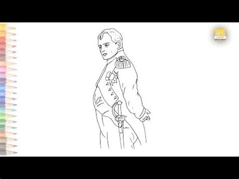 Emperor Napoleon The 1st Outline Drawing Easy How To Draw Napoleon