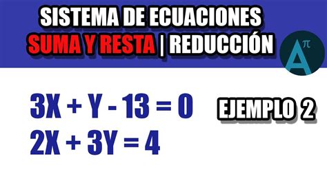 Sistema De Ecuaciones 2x2 Método SUMA y RESTA Facil YouTube