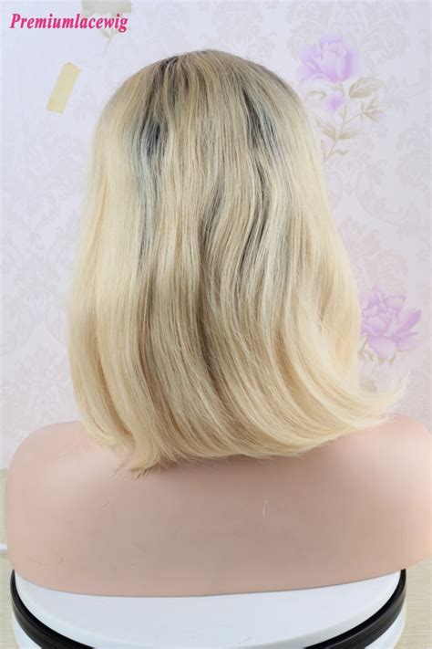 Ombre 1b 613 Brazilian Bob Lace Front Wig 12inch 150 Density