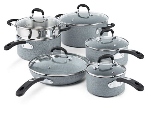 Master Chef Granite Coated Cookware Set Non Stick Dishwasher And Oven Safe 11 Pc Canadian Tire