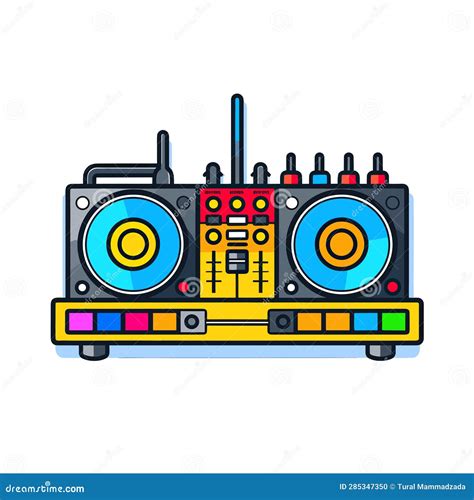 Vector Of A Vintage Boombox With Dual Speakers Perfect For Playing