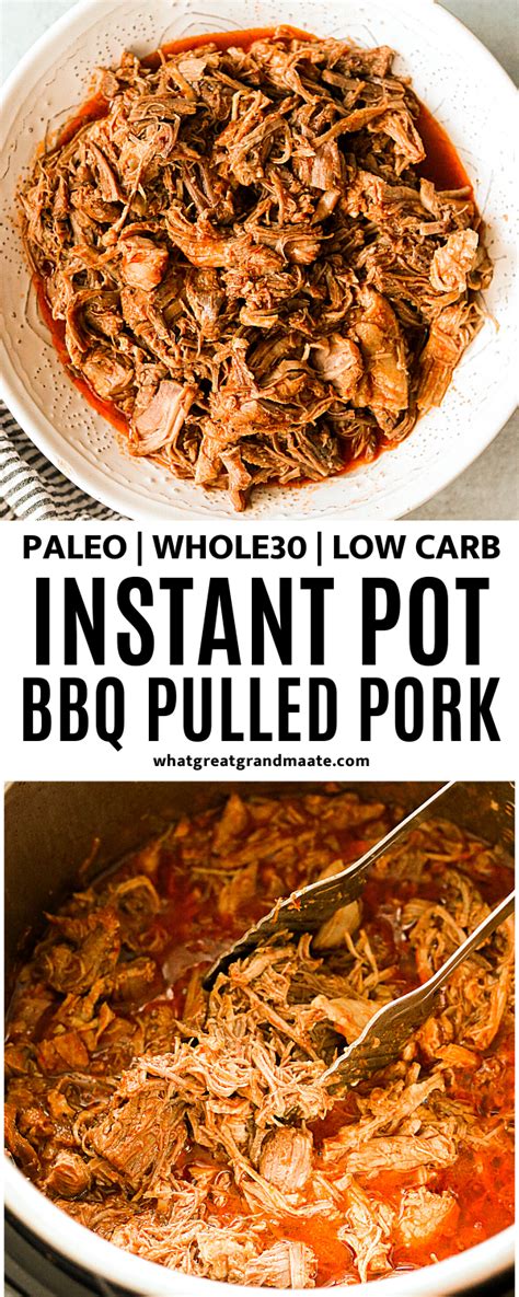 Whole30 Instant Pot Bbq Pulled Pork Paleo Low Carb Artofit