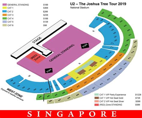 Singapore National Stadium Seating Chart