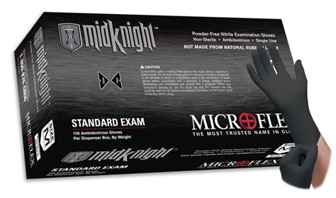 Microflex Midknight Mk 296 Powder Free Nitrile Exam Glove Synergy