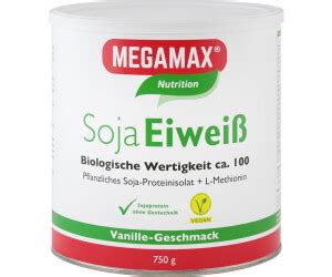 Megamax Soja Eiweiss Vanille Pulver 750 G Ab 23 29 Preisvergleich