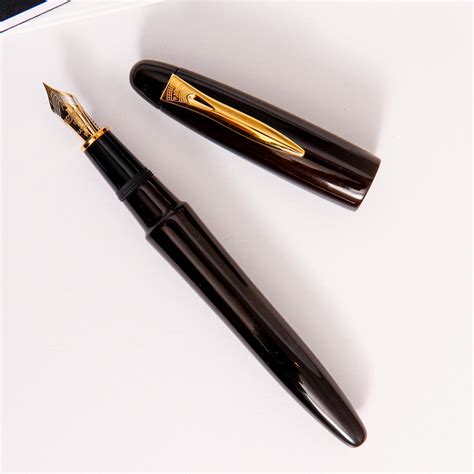 Platinum Izumo Bombay Black Wood Tagay Gloss Fountain Pen Truphae