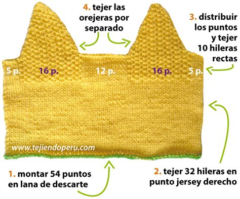 Cómo Tejer Un Gorro Con Orejeras Chullo En Dos Agujas O Palitos Para