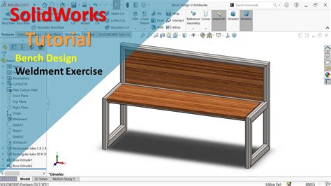 Bench Design In SolidWorks Weldments Exercise SolidWorks Tutorial